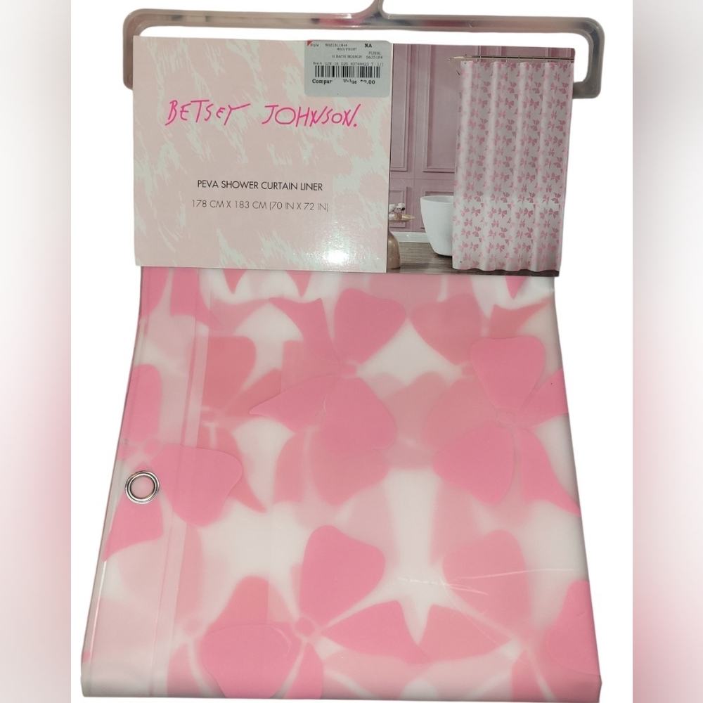 BNWT Betsey Johnson Bow Shower Curtain